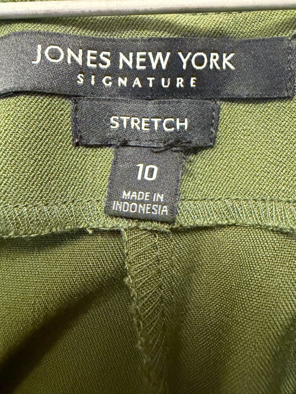 JONES NEW YORK, Women's Bi-Stretch in Olive Green Ankle Pants, Size 10 - Picture 4 of 10